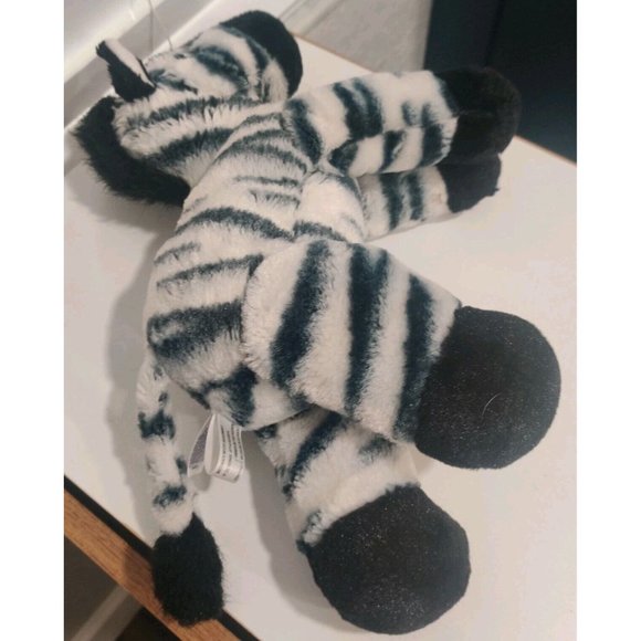 Aurora Zebra Horse Plush Stuffed Wild Animal Flopsie Soft Cuddlebuddy Toy 11" - Picture 5 of 13